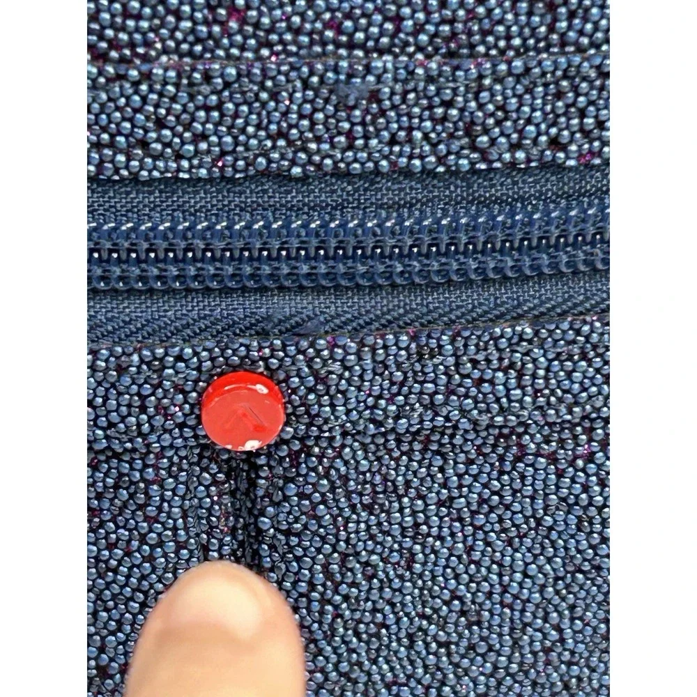 State Beaded Blue Sparkle Mini Kane Backpack Minor Flaws READ*